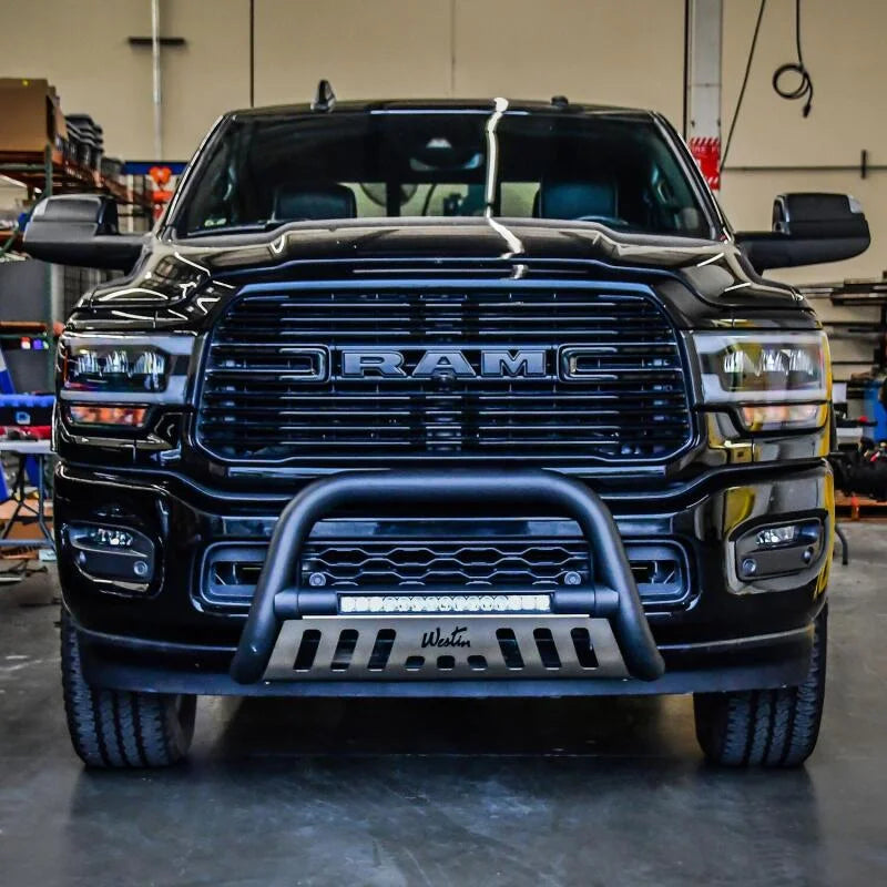 Westin 19-20 Ram 2500/3500 Ultimate LED Bull Bar - Textured Black - Back View