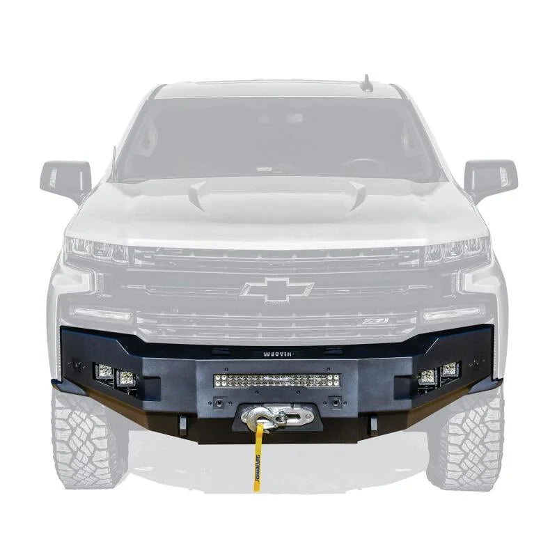 Westin 19-21 Chevrolet Silverado 1500 (Excl. Diesel & LD) Pro-Series Front Bumper - Textured Black - Back View