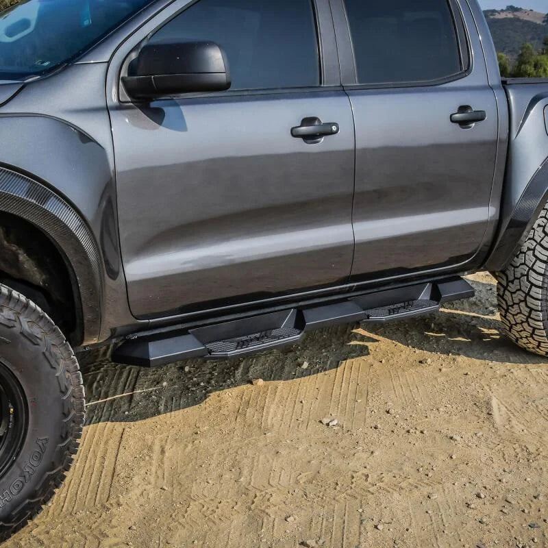 Westin 19-21 Ford Ranger SuperCrew HDX Xtreme Nerf Step Bars - Tex. Blk - Side View