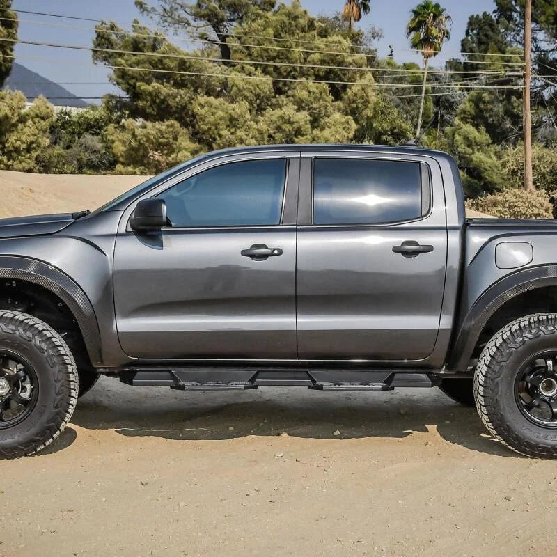 Westin 19-21 Ford Ranger SuperCrew HDX Xtreme Nerf Step Bars - Tex. Blk - Installation View