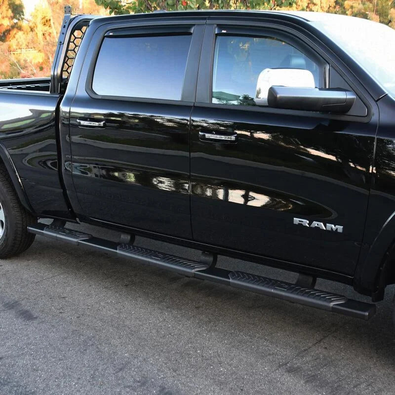 Westin 19-21 Ram 1500 Crew Cab R5 M-Series Wheel-to-Wheel Nerf Step Bars - Black - Installation View