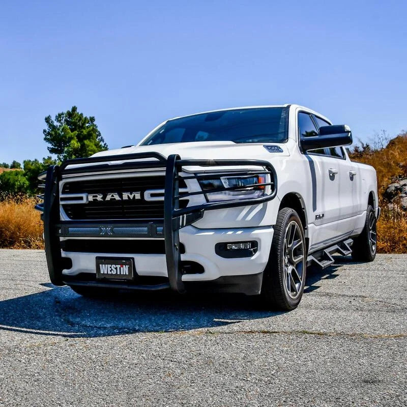 Westin 19-21 Ram 1500 Sportsman X Grille Guard - Textured Black (Excluding Classic & Rebel) - Back View