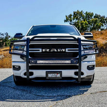 Load image into Gallery viewer, Westin 19-21 Ram 1500 Sportsman X Grille Guard - Textured Black (Excluding Classic &amp; Rebel) - Installation View