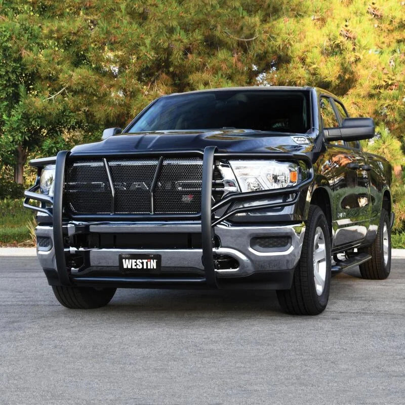 Westin 19-21 Ram 1500 (non Rebel/Warlock) HDX Grille Guard - Black - Back View