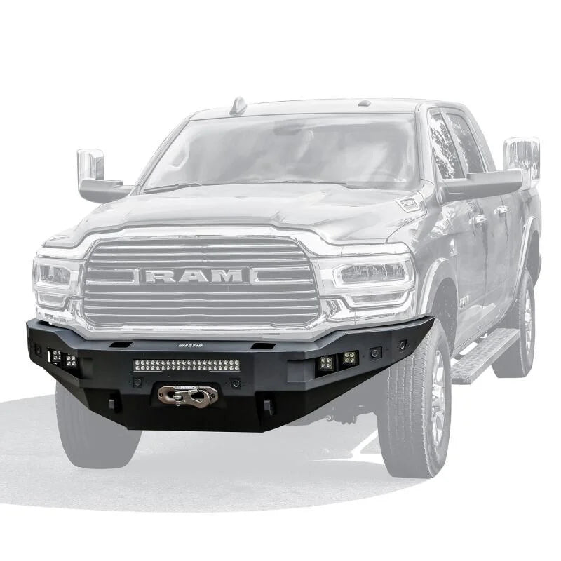 Westin 19-21 Ram 2500/3500 Pro-Series Front Bumper - Textured Black - Side View