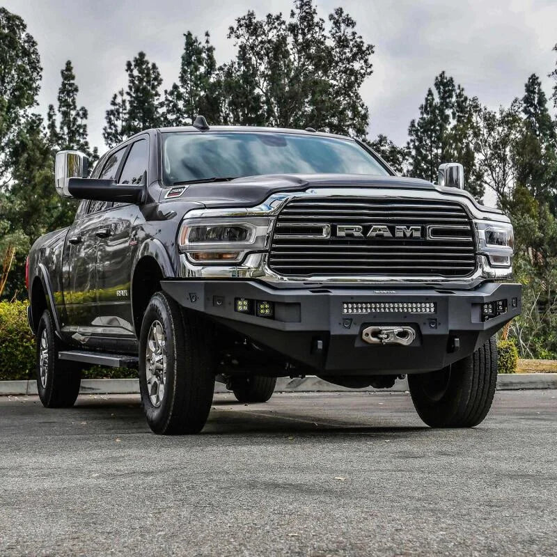 Westin 19-21 Ram 2500/3500 Pro-Series Front Bumper - Textured Black - Back View