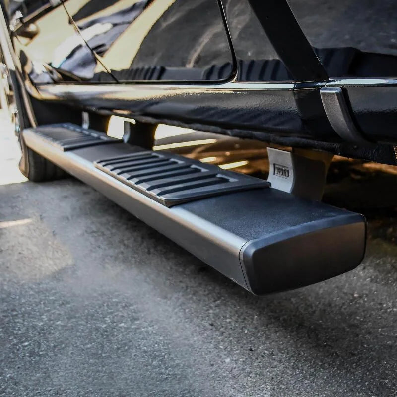 Westin 19-22 Chevrolet Silverado 1500 DC (Excl. 2019 LD/Limited) R7 Nerf Step Bars - Black - Side View
