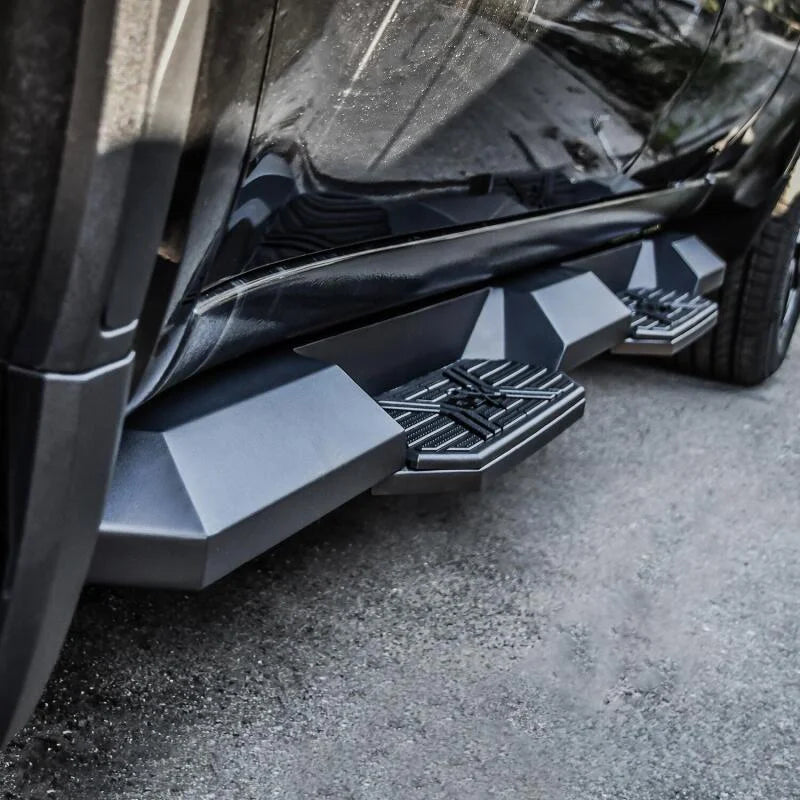 Westin 19-22 Chevrolet Silverado 1500 DC HDX Xtreme Nerf Step Bars - Tex. Blk - Back View