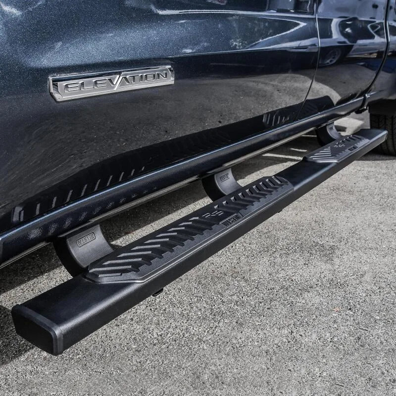 Westin 19-22 Chevrolet Silverado 1500 DC R5 Nerf Step Bars - Blk - Side View