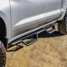 Load image into Gallery viewer, Westin 19-22 Chevrolet Silverado / GMC Sierra Crew Cab Outlaw Nerf Step Bars - Back View