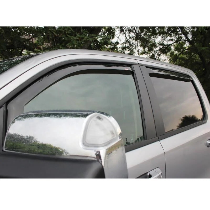 Westin 19-22 Ram 1500 Crew Cab(Excl. 19-22 Ram 1500 Classic) In Channel Wind Deflector 4pc - Smoke - Side View