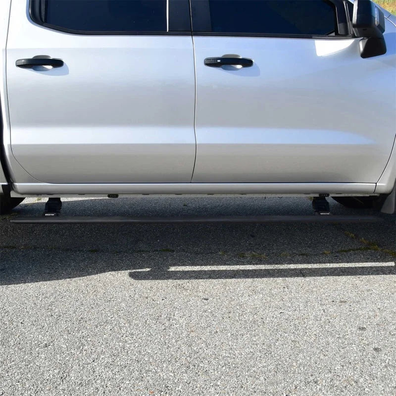 Westin 19-23 Chev/GMC Silv/Srra 1500 CC (No 19 LTD) / 20-23 2500/3500 Pro-e Running Boards - Tex Blk - Back View