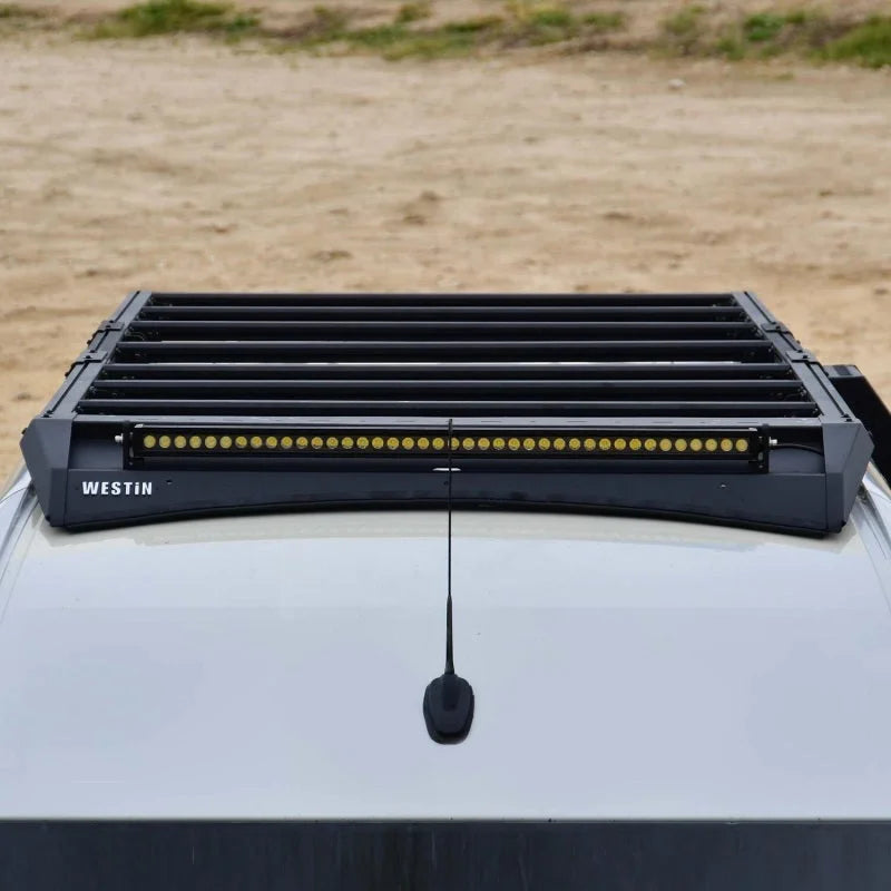 Westin 19-23 Mercedes-Benz Sprinter 144in WB/High Roof Mesa Roof Rack - Textured Black - Additional View 5