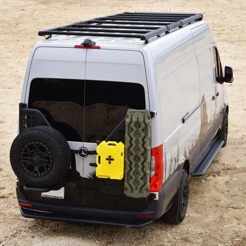 Westin 19-23 Mercedes-Benz Sprinter 144in WB/High Roof Mesa Roof Rack - Textured Black - Additional View 7
