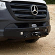 Load image into Gallery viewer, Westin 19-23 Mercedes-Benz Sprinter Pro-Series Mid Width Front Bumper - Textured Black - Installation View