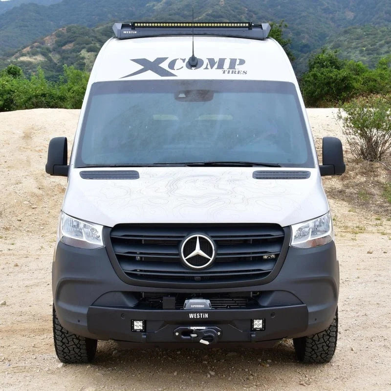 Westin 19-23 Mercedes-Benz Sprinter Pro-Series Mid Width Front Bumper - Textured Black - Additional View 5
