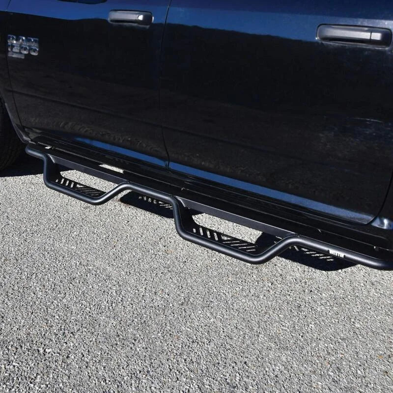 Westin 19-23 RAM 1500 Classic Crew Cab  Outlaw Drop Nerf Step Bars - Installation View