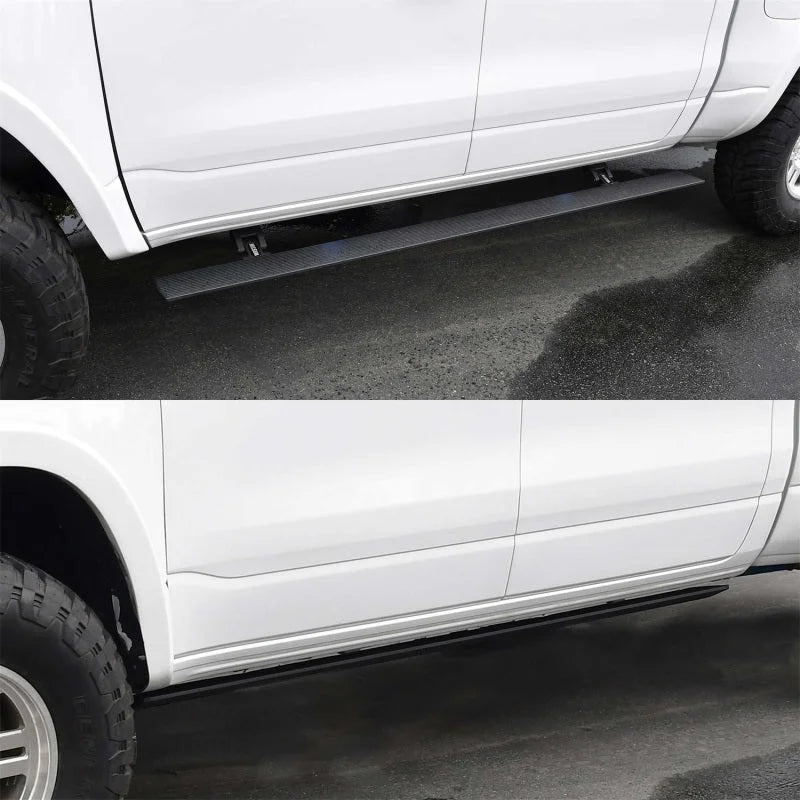 Westin 19-23 RAM 1500 Crew Cab (Excl. 2019+ 1500 Clsc.) Pro-e Running Boards - Tex. Blk - Side View
