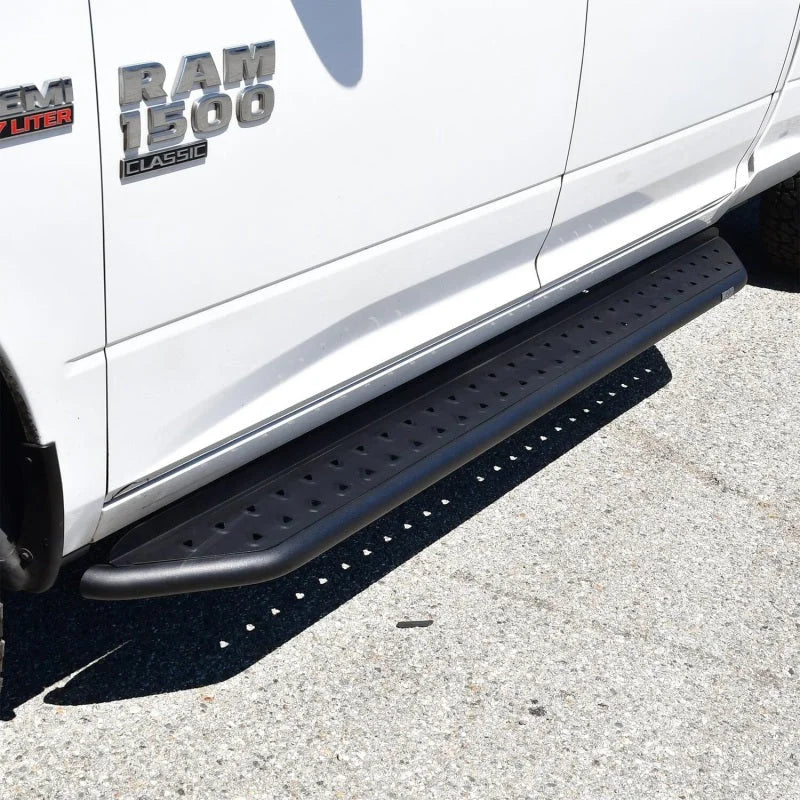 Westin 19-23 Ram 1500 Crew Cab Pickup (Excl. 1500 Classic) Outlaw Running Boards - Textured Black - Back View