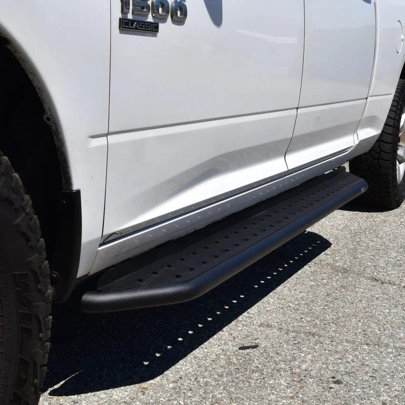 Westin 19-23 Ram 1500 Crew Cab Pickup (Excl. 1500 Classic) Outlaw Running Boards - Textured Black - Installation View