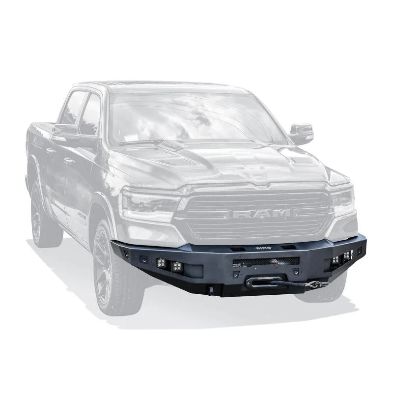 Westin 19-24 Dodge Ram 1500(Excl Classic) Pro-Series Front Bumper - Textured Black - Back View