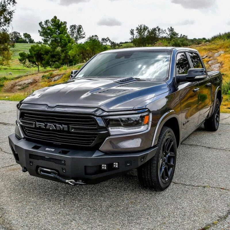 Westin 19-24 Dodge Ram 1500(Excl Classic) Pro-Series Front Bumper - Textured Black - Installation View