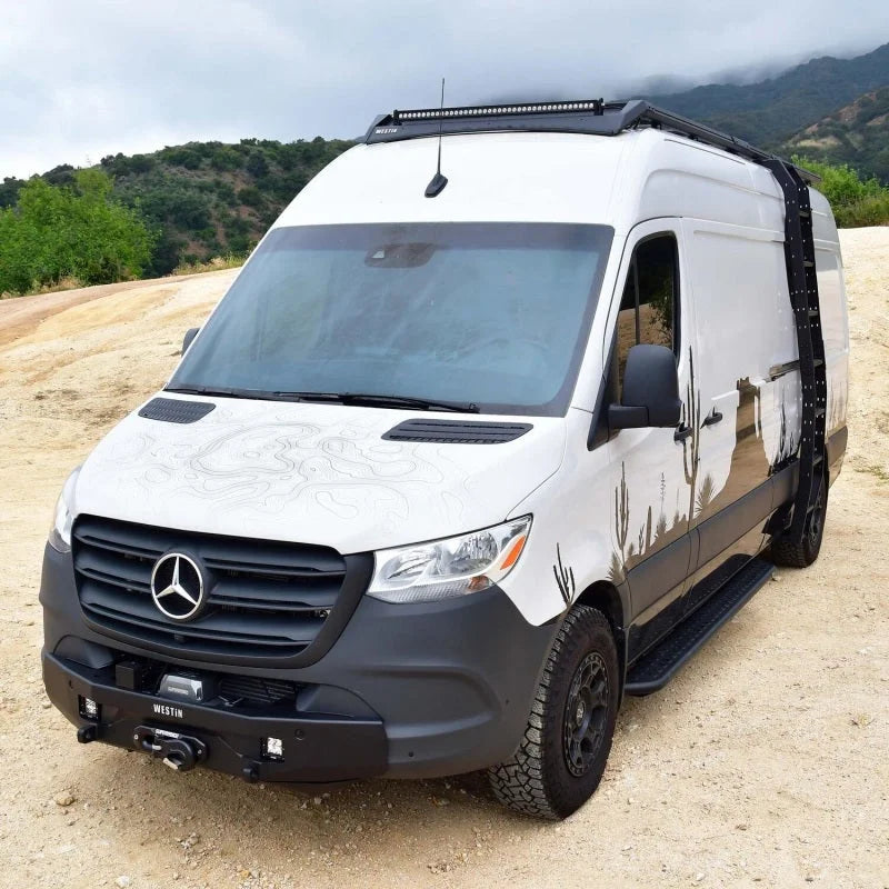 Westin 19-24 Mercedes-Benz Sprinter High Roof Mesa Side Ladder - Side View