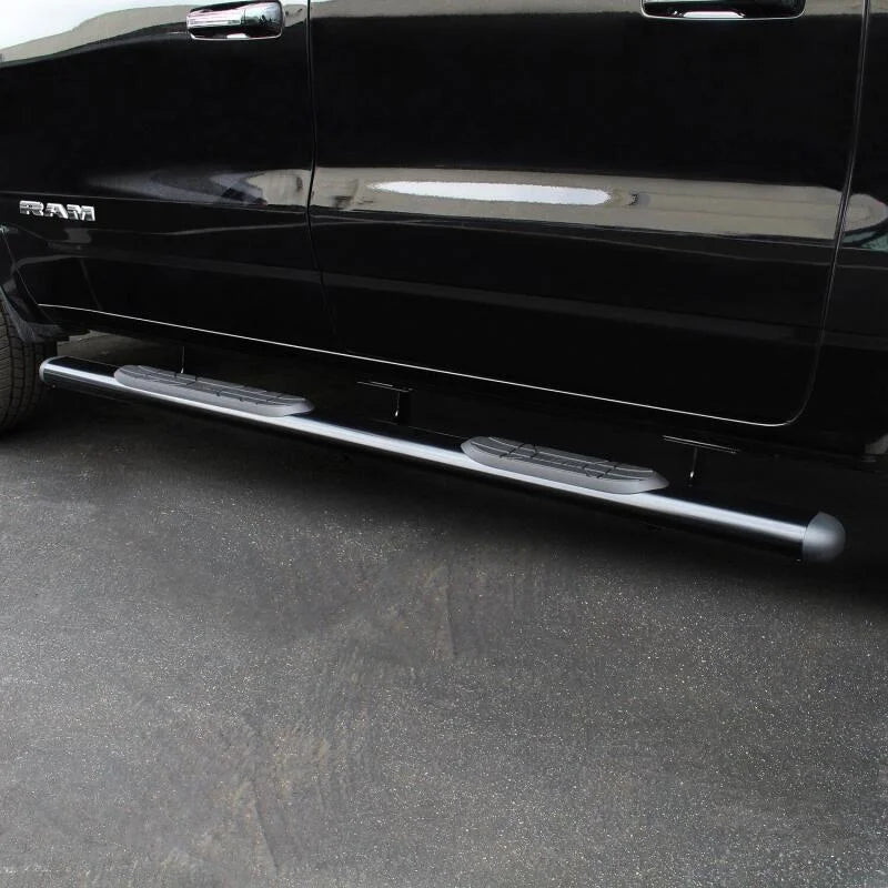 Westin 19 Ram 1500 Quad/Crew Cab (Ex. Classic) Premier Oval Nerf Step Bar Mount Kit - Black - Side View