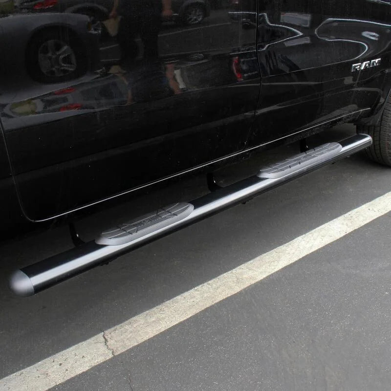 Westin 19 Ram 1500 Quad/Crew Cab (Ex. Classic) Premier Oval Nerf Step Bar Mount Kit - Black - Back View