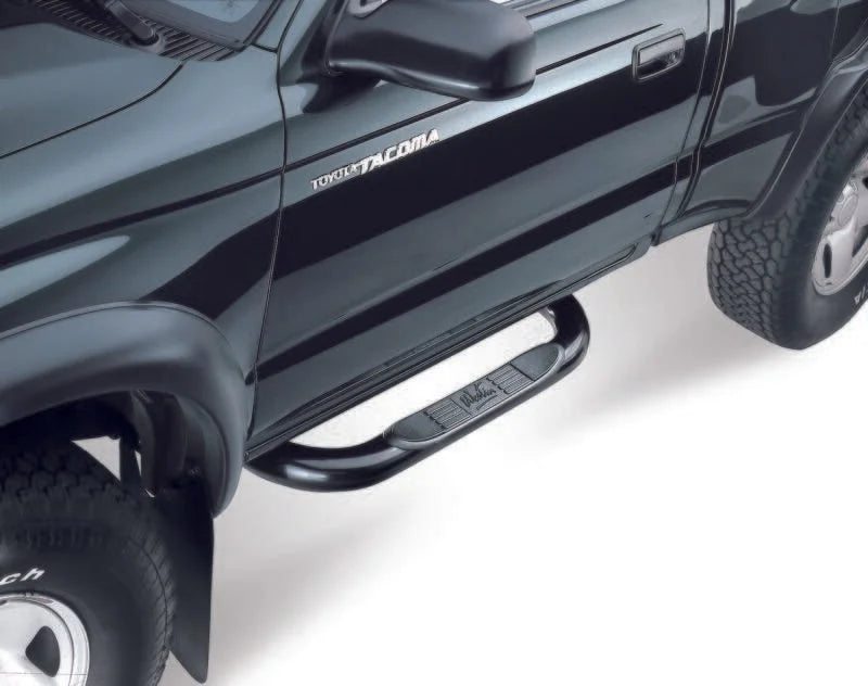 Westin 1995-2004 Toyota Tacoma Reg Cab (4WD or PreRunner only) Signature 3 Nerf Step Bars - Black - Side View