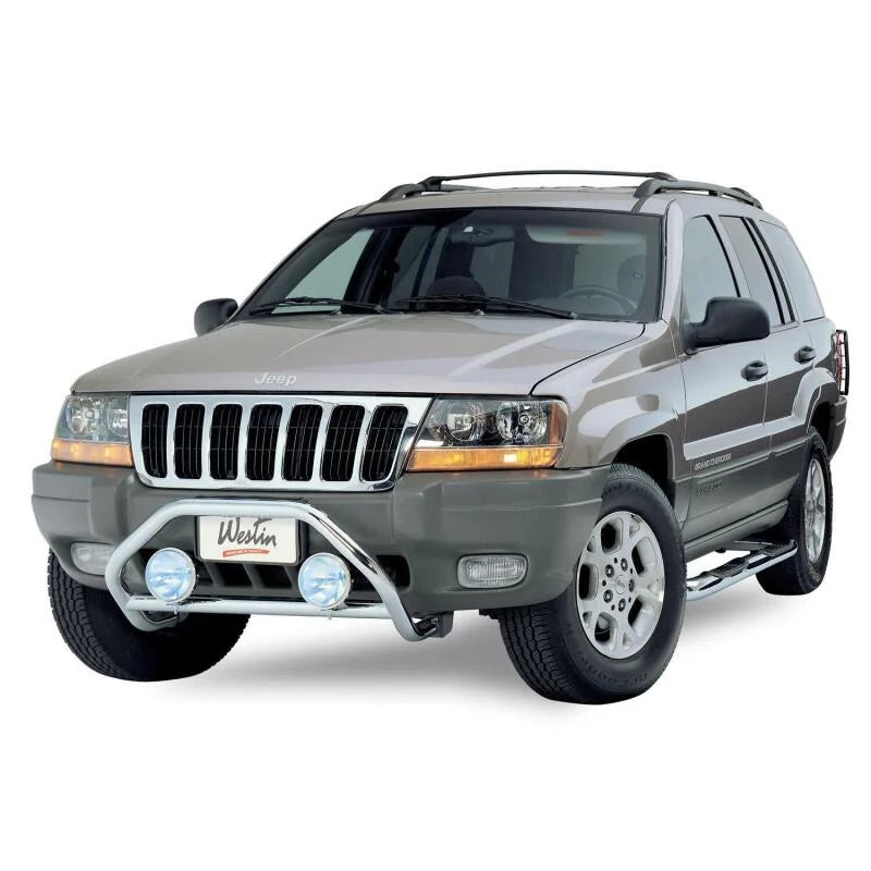 Westin 1999-2004 Jeep Grand Cherokee/Laredo Safari Light Bar Mount Kit - Black - Side View