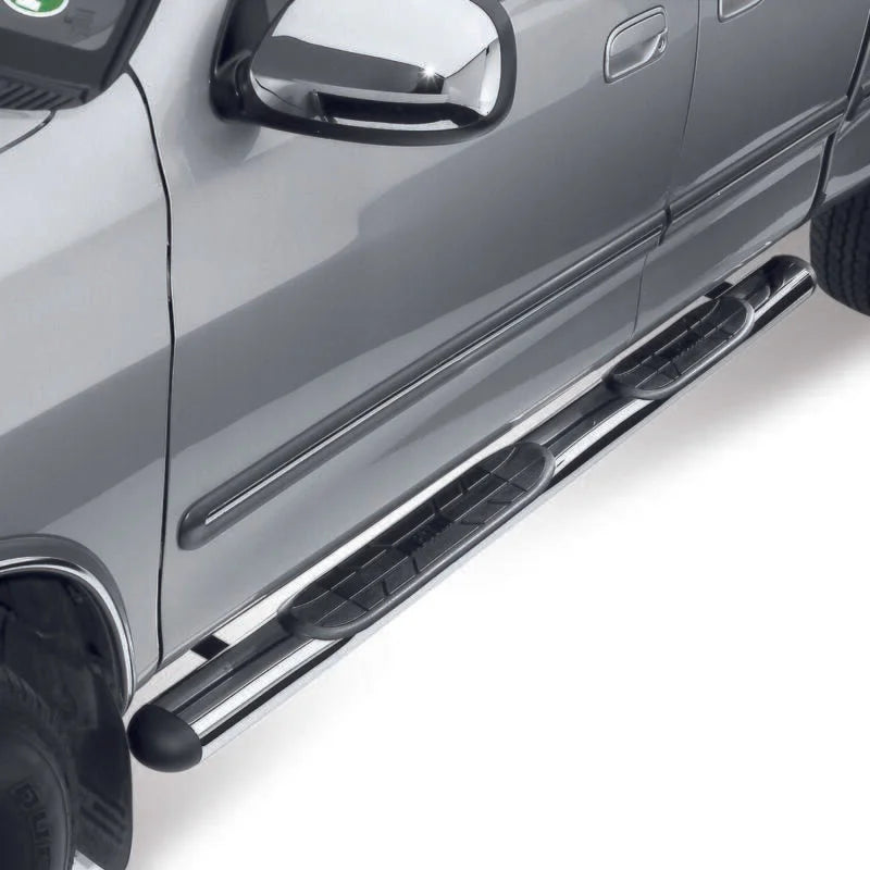 Westin 1999-2006 Toyota Tundra 4dr Ext Cab Premier Oval Nerf Step Bar Mount Kit - Black - Installation View