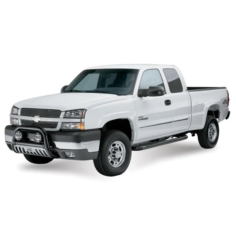 Westin 1999-2013 Chevy Silverado 1500 Crew Cab Signature 3 Nerf Step Bars - Black - Back View