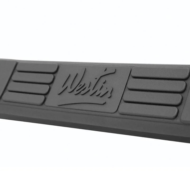 Westin 1999-2013 Chevy Silverado 1500 Crew Cab Signature 3 Nerf Step Bars - Black - Installation View