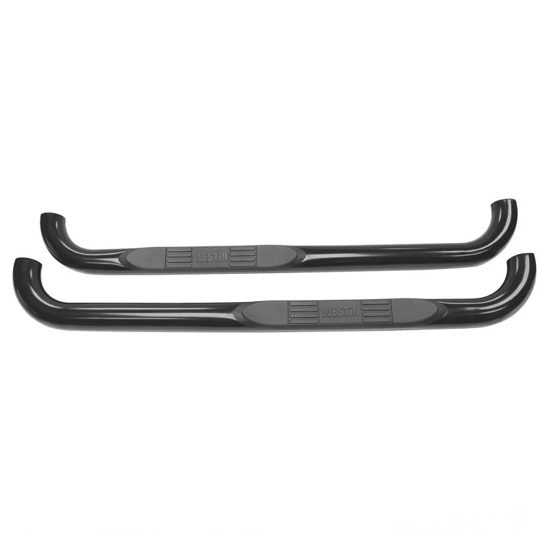 Westin 1999-2016 Ford F-250/350/450/550HD Super Duty Reg Cab E-Series 3 Nerf Step Bars - Black - Back View