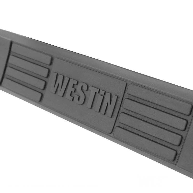 Westin 1999-2016 Ford F-250/350/450/550HD Super Duty Reg Cab E-Series 3 Nerf Step Bars - Black - Installation View