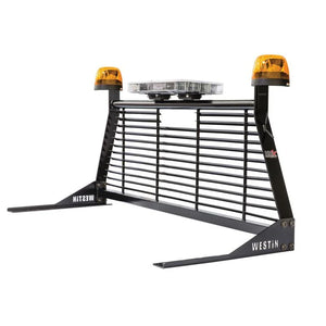 Westin 1999-2018 Chevrolet/Ford/GMC/Toyota Silverado/Sierra 1500/2500/3500 HD Headache Rack - Black - Main Product View