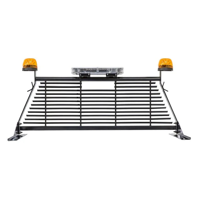 Westin 1999-2018 Chevrolet/Ford/GMC/Toyota Silverado/Sierra 1500/2500/3500 HD Headache Rack - Black - Side View