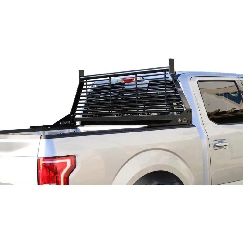 Westin 1999-2018 Chevrolet/Ford/GMC/Toyota Silverado/Sierra 1500/2500/3500 HD Headache Rack - Black - Installation View