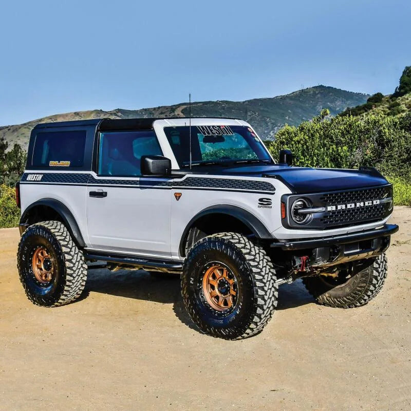 Westin 20-23 Ford Bronco 2 Door (Excl. Bronco Sport) XTS Rock Slider - Textured Black - Back View