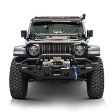 Load image into Gallery viewer, Westin 20-25 Jeep Gladiator / 18-25 Wrangler JL XTS Front Bumper - Tex. Blk - Installation View