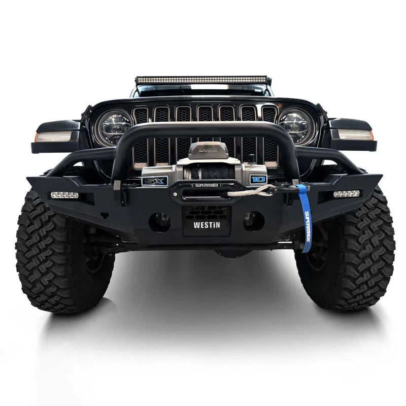 Westin 20-25 Jeep Gladiator / 18-25 Wrangler JL XTS Front Bumper - Tex. Blk - Additional View 6