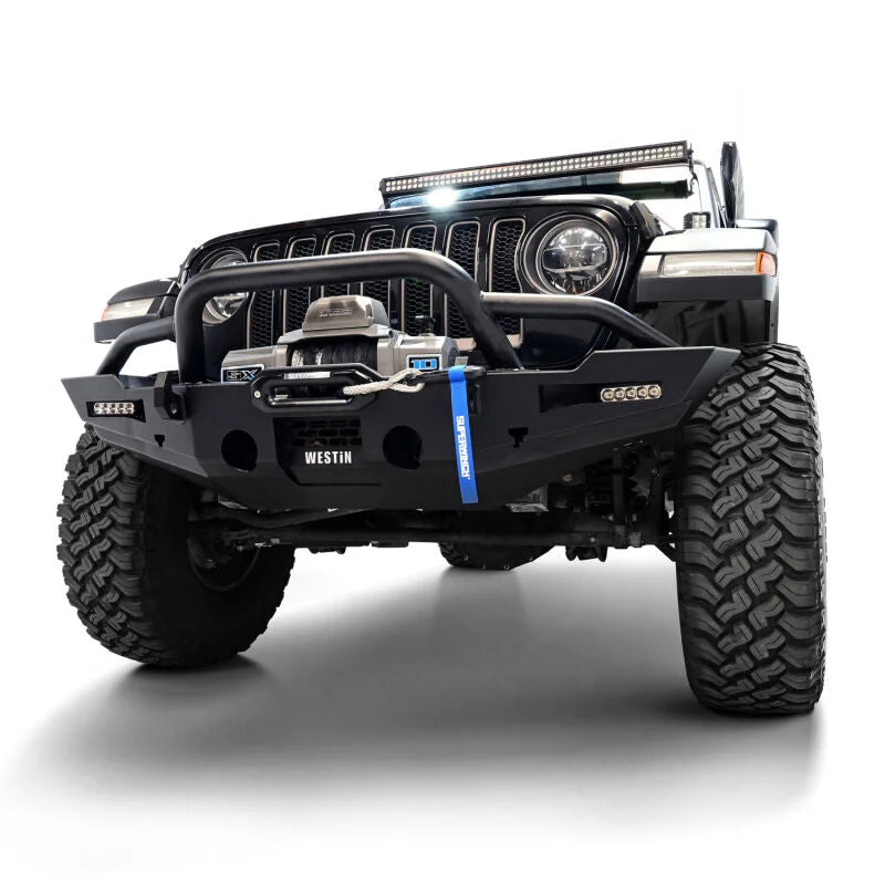 Westin 20-25 Jeep Gladiator / 18-25 Wrangler JL XTS Round Bull Bar - Tex. Blk - Additional View 8