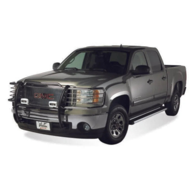 Westin 2001-2007 Chevy Silverado Classic 1500/2500HD/3500 Crew Cab Running Board Mount Kit - Black - Side View