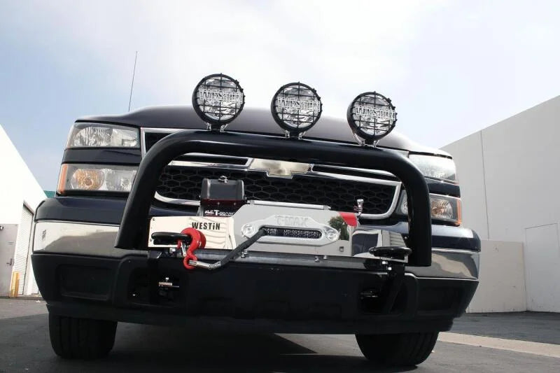 Westin 2003-2007 Chevrolet/GMC Silverado 1500LD Classic MAX Winch Tray - Black - Back View
