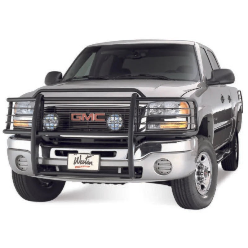 Westin 2004-2013 Chevy Silverado 1500 Crew Cab Premier Oval Nerf Step Bar Mount Kit - Black - Side View