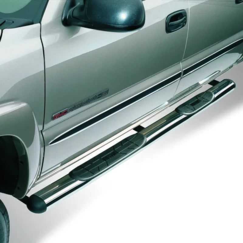 Westin 2004-2013 Chevy Silverado 1500 Crew Cab Premier Oval Nerf Step Bar Mount Kit - Black - Back View