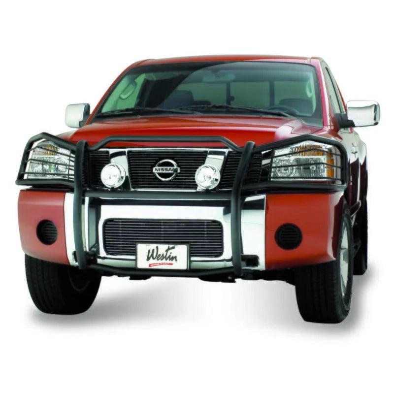 Westin 2004-2015 Nissan Titan/Armada Sportsman Grille Guard - Black - Back View