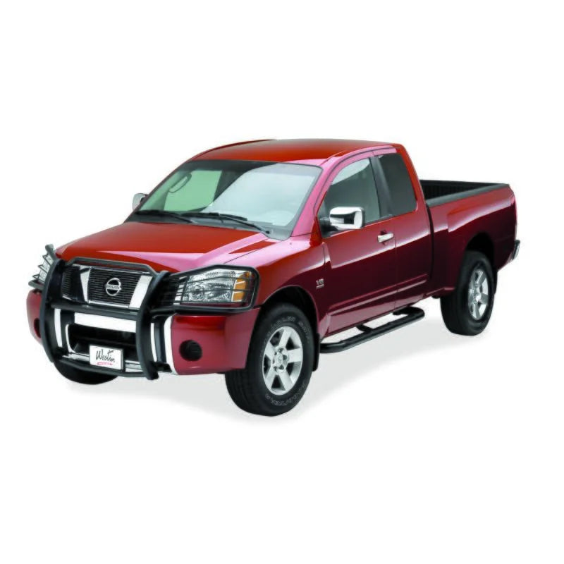 Westin 2004-2015 Nissan Titan/Armada Sportsman Grille Guard - Black - Installation View