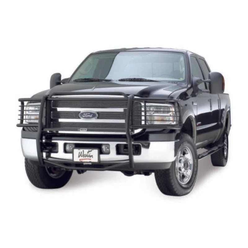 Westin 2005-2007 Ford F-250/350/450/550HD Super Duty Sportsman Grille Guard - Black - Back View